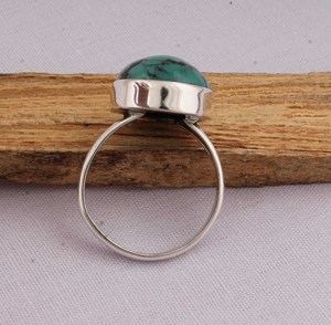Natural Turquoise <b>Ring</b> 925 Sterling Silver Jewelry Vintage Style Oval Blue Gemstone <b>Ring</b> Antique Finish <b>Statement</b> <b>Ring</b> for Women - Product Image 6