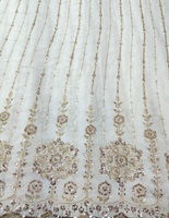 Tissu en dentelle brodée perlée pour robes de mariée, tenues de soirée, marques de mode, fabricants de vêtements, acheteurs mondiaux, commerce