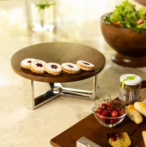 Support à gâteau en bois de manguier émaillé fait main de luxe pour la Saint-Valentin et Noël, directement de l'usine - Product Image 2