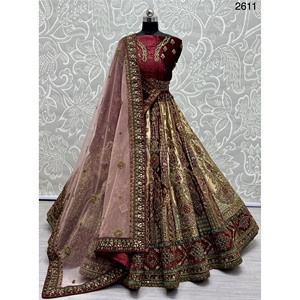 Nupcial Indio Desgaste Terciopelo Colecciones Para Novia Con Zarkhan Trabajo Por Fabzone - Product Image 3