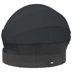 Cama de Exterior Negra para Patio, Muebles de Jardín - Product Image 5