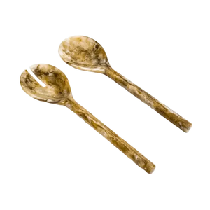 Ensemble d'ustensiles de service pour salade en résine faits à la main, luxueux, touche artistique, écologique, passe au lave-vaisselle, passe au micro-ondes, FAIZA CRAFT - Product Image 5