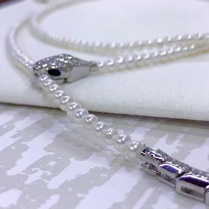 Colliers en perles naturelles vintage tissées, style IG, perles de 3-4 mm et 9-8 mm, excellents colliers en diamants avec de grandes perles sans défaut - Product Image 4