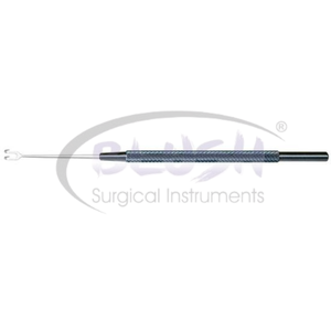 Double Fixation Hook <b>Small</b> 1.5mm Ophthalmic Microsurgical Instrument Eye Tissue Stabilization <b>Tool</b> By Blush Surgical - Product Image 1