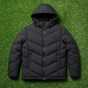 MALATTEPA Men's Black Stand Collar Puffer Jacket Windproof Polyester Winter Casual <b>Coat</b> Zipper Front Design Quick <b>Dry</b> Breathable - Product Image 6