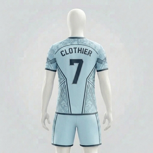 Tissu respirant pour uniforme de football d'entraînement, maillot et short de l'équipe professionnelle de la ligue, conçus avec une grande flexibilité - Product Image 2