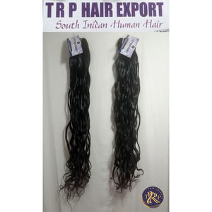 Extensiones de cabello humano Remy Virgen sin procesar de origen indio 100%, proveedor de venta directa de templo de alta calidad ondulado Natural - Product Image 3