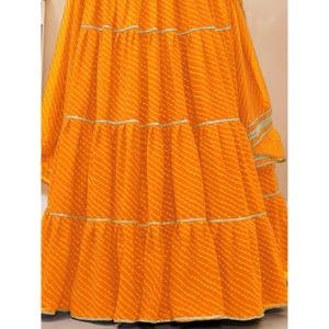 ชุด lehenga choli ของผู้หญิงชุด lehenga ผ้าจอร์เจีย - Product Image 2