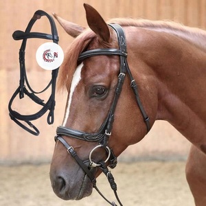 Corona de cuero de caballo acolchada suave de alta calidad, tocado de brida y banda para la nariz Flash, productos premium para caballos - Product Image 3
