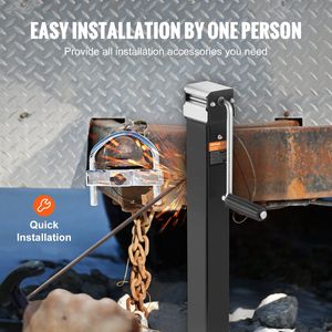 Capacité de poids de 8000 lb poignée de support de cric de remorque à souder pour remorque de RV remorque de cheval remorque utilitaire remorques de remorque de yacht - Product Image 3