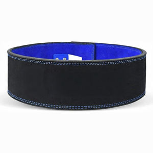 เข็มขัดยกน้ำหนักหนังแท้แบบมีคันโยกพร้อมโลโก้สำหรับออกกำลังกายและเพาะกาย - Product Image 4