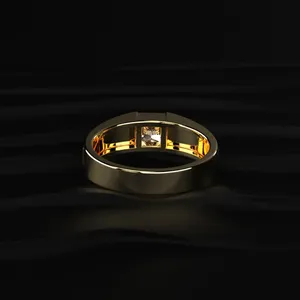 1.0CT Lab Grown Certified Diamond <b>Ring</b> Princess Cut Men's Engagement <b>Ring</b> VVS-VS Clarity IGI Certified From <b>Indian</b> Supplier - Product Image 5