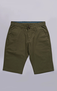 Pantalones Cortos de Hombre de Algodón Oxford de Color Liso, Estilo Bermuda, Casuales, de Cintura Media, con Botones y Bolsillos, Transpirables, Tejidos - ¡Venta Caliente! - Product Image 2