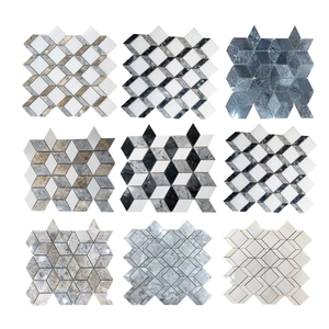 Mosaico de Piedra Cuadrado 3D, Forma Irregular Pulida, Moderno, Resistente al Agua, para Pared Interior de Baño, 8mm - Product Image 1