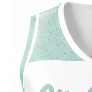Maillot de cheerleading sans manches vert menthe sublimé, tenue de sport athlétique pour équipe, uniforme de compétition et d'entraînement - Product Image 4