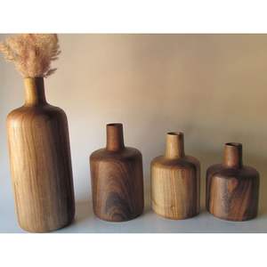 Jarrón de Bambú y Madera Premium para una Decoración Elegante del Hogar - Product Image 3