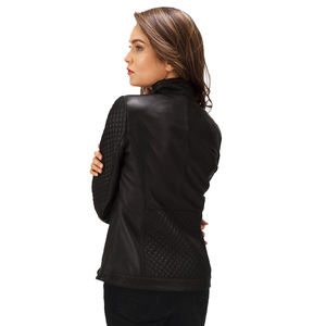 Chaqueta Bomber de Cuero Genuino y Lana con Paneles Acolchados, Cierre Asimétrico, Color Personalizado, Calidad Premium, OEM ODM - Product Image 5