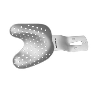 Plateau d'empreinte dentaire de qualité supérieure avec bordure perforée S, en acier inoxydable supérieur D, réutilisable, autoclavable, orthodontique - Product Image 4