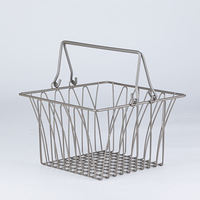 Nouveauté : Panier de rangement multifonctionnel moderne Azora Industries M-494 en fil de fer blanc, écologique, pour fruits et légumes, avec poignée