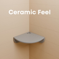 Étagère d'angle de douche murale en résine d'urée grise, plateau organisateur auto-drainant avec base en aluminium, panier de rangement pour salle de bain