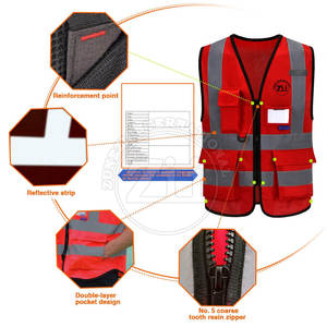 Gilet de sécurité haute visibilité grande taille, robuste, réfléchissant, classe 1 ANSI, avec LED clignotante, imperméable, logo personnalisé, vente chaude - Product Image 3