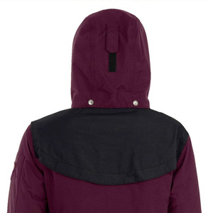 Men's Burgundy Hooded Soft Shell Jacket Windproof Zipper <b>Water</b> <b>Resistant</b> Winter Outdoor Regular Fit with Reflective Stripes - Product Image 5