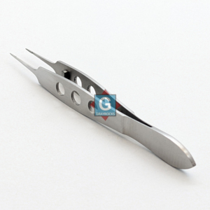 Pinzas Rectas Iris de Bishop Harman de 8.5cm, Delicadas, con Fijación Serrada, Kit Quirúrgico Manual MOL - Product Image 1