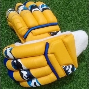 Gants de frappe de cricket en cuir Pittards professionnels personnalisés, légers, haute protection, rembourrage gris glacé, protège-mains de frappe. - Product Image 1