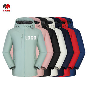 แจ็คเก็ตซอฟต์เชลล์แบบมีฮู้ดสำหรับผู้ชาย ยี่ห้อ Ryan Pro Gear ออกแบบตามสั่ง ปิดด้วยซิป พร้อมโลโก้แบบกำหนดเอง - Product Image 2