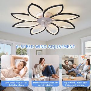 Ventilatore da Soffitto LED da 35,4 Pollici con Telecomando, 6 Velocità del Vento, 3 Temperature di Colore della Luce - Product Image 5