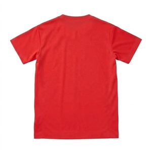 เสื้อยืดผู้ชายขายส่ง ซับเหงื่อ แห้งเร็ว ผ้าโพลีเอสเตอร์ สีแดง เสื้อกีฬาออกกำลังกาย - Product Image 2