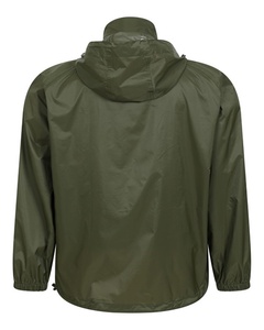 Solid Color Nylon Windbreaker <b>Jacket</b> with Hooded Collar Waterproof Streetwear Style for Winter - Product Image 3