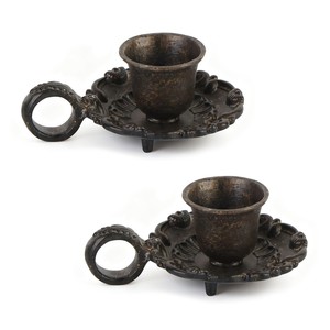 Support mural carré pour bougie en fer forgé style gothique - Décoration artisanale noire/dorée pour la maison - Vente en gros - Product Image 6