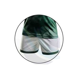 Custom Men Volleyball Uniform Quick Dry Sublimation Printed Green Geometric Jersey and Shorts <b>Set</b> Team Sport Kit - Product Image 4