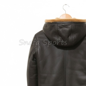 Veste Bomber en Peau de Mouton pour Homme, Blouson Aviateur en Fourrure et Cuir, Prix de Gros - Product Image 6