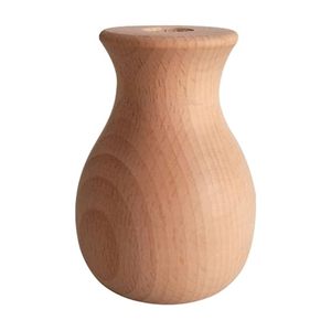 Jarrón Redondo de Bambú Moderno sin Acabado, Portaflores de Madera Lisa, Jarrón Decorativo para el Hogar - Product Image 6