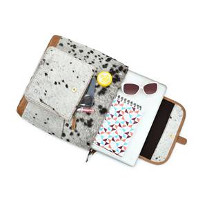 Sac à dos en cuir de vachette véritable avec fourrure, style western de luxe, directement de l'usine, fabricant LHBP-0300 - Product Image 4
