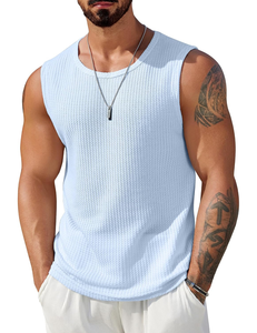 Camiseta Deportiva sin Mangas para Hombre, Transpirable, de Secado Rápido, Ecológica, de Spandex/Algodón, para Gimnasio, Entrenamiento, Running, Fisicoculturismo - Product Image 1