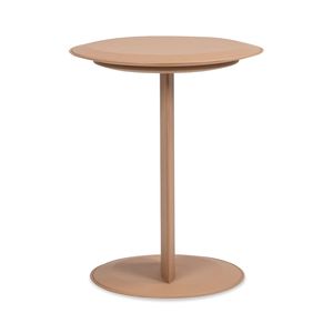Mode 18\" Saddle Brown Faux Leather Round <b>C</b> Shaped Sofa <b>Side</b> <b>Table</b> Elegant Coffee <b>Tables</b> - Product Image 4