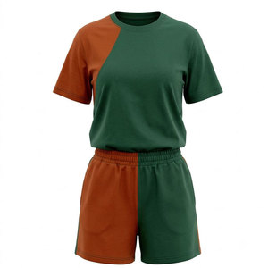 Conjunto de 2 piezas de algodón para mujer, diseño moderno de la mejor calidad, camisetas y pantalones cortos para mujer, colores personalizados, gran venta. - Product Image 1