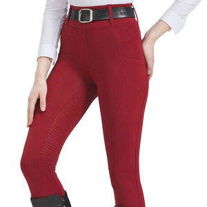 Pantalon d'équitation taille haute élastique amincissant pour femme, 460 grammes, couleur unie, collant de course, pantalon d'équitation - Product Image 1