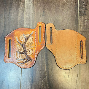 2025 New Arrival Wholesale RTS Hand <b>Tooled</b> Leather Knife Sheath for <b>Belts</b> Premium Quality Luxury Genuine Leather Knife Covers - Product Image 5