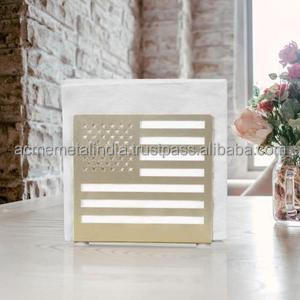 Porte-serviettes en métal en laiton avec design décoratif Parfait pour le stockage de papier de soie de haute qualité dans les hôtels et restaurants - Product Image 5