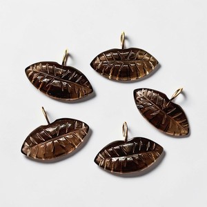 Colgante de cristal tallado en forma de labios de cuarzo ahumado, con diamantes de imitación, en oro y plata 925 para la creación de joyas DIY, collares y pendientes. - Product Image 1