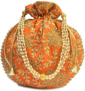 High Quality Heavy Embroidered Pearl Potli <b>Bags</b> With Wristlet for Women Wedding Han Carry Evening Clutches <b>Wrist</b> Potli <b>Bags</b> - Product Image 1