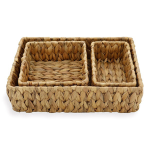 Bathroom table organizer water hyacinth container <b>baskets</b> low shipping cost kichen cabinet storage <b>basket</b> - Product Image 1