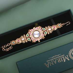 Maanvi Antique Designer Brass Watch Bracelet - Product Image 4