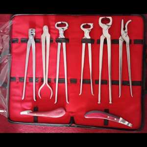 Pince à fer à cheval courbée pour le serrage des clous de fer à cheval, outils et fournitures de ferrage, équipement vétérinaire pour l'entretien des sabots - Product Image 5