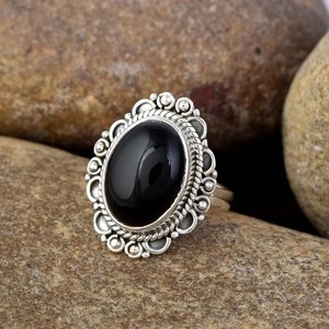 Anillo de Ónix Negro Natural, Plata de Ley 925, Anillo Delicado para Uso Diario, Anillo Apilable, Piedra de Nacimiento de Diciembre, Joyería Minimalista, Regalo, Venta al por Mayor - Product Image 6