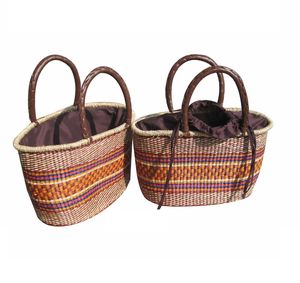 Women's Eco-Friendly Seagrass Handbag Soft Casual <b>Tote</b> <b>Bag</b> for Summer Beach Travel Resort Wholesale Handmade <b>Straw</b> <b>Tote</b> <b>Bag</b> - Product Image 6